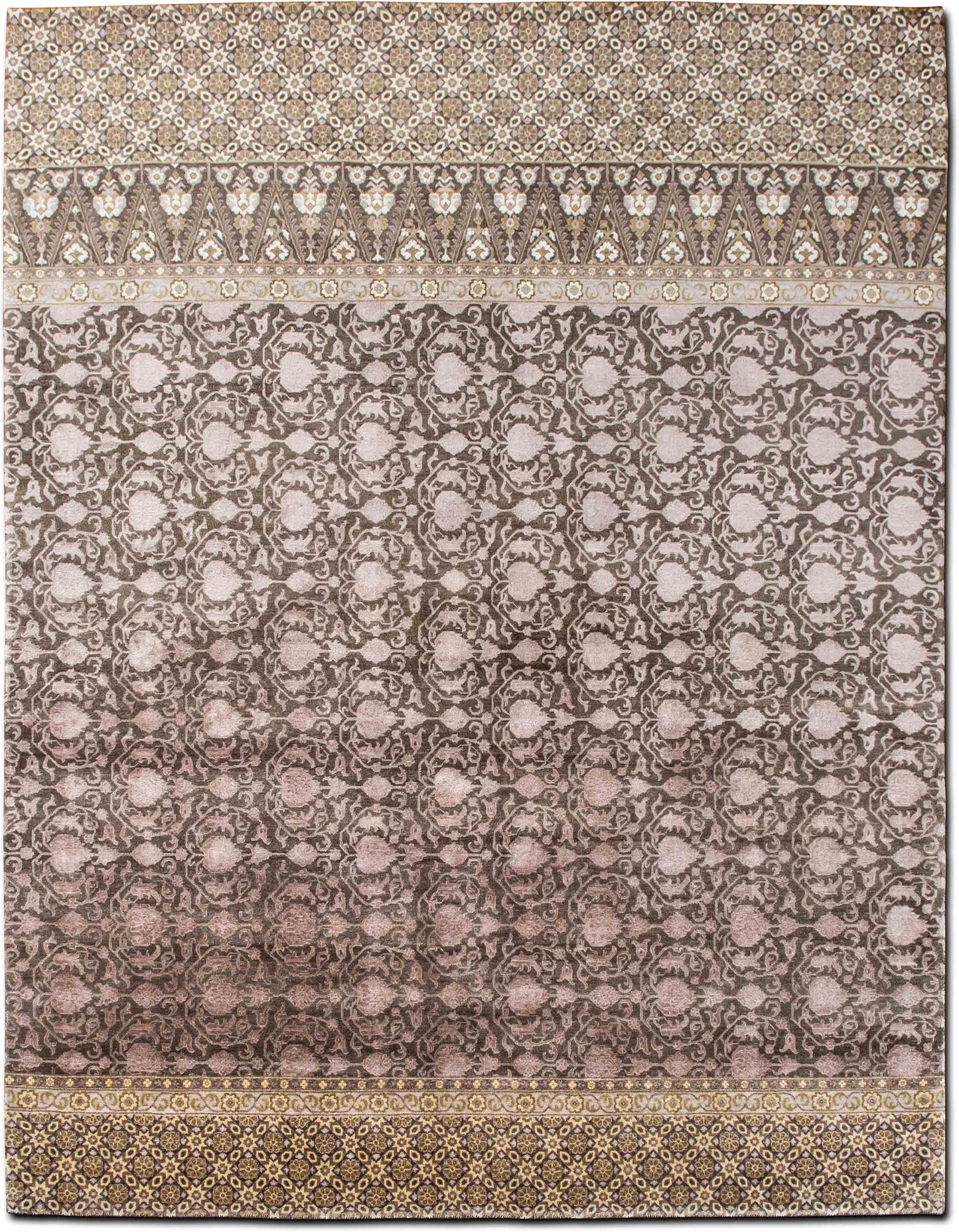 – nan ft x 7'6" ft – wool or silk – beige, taupe,ivory,