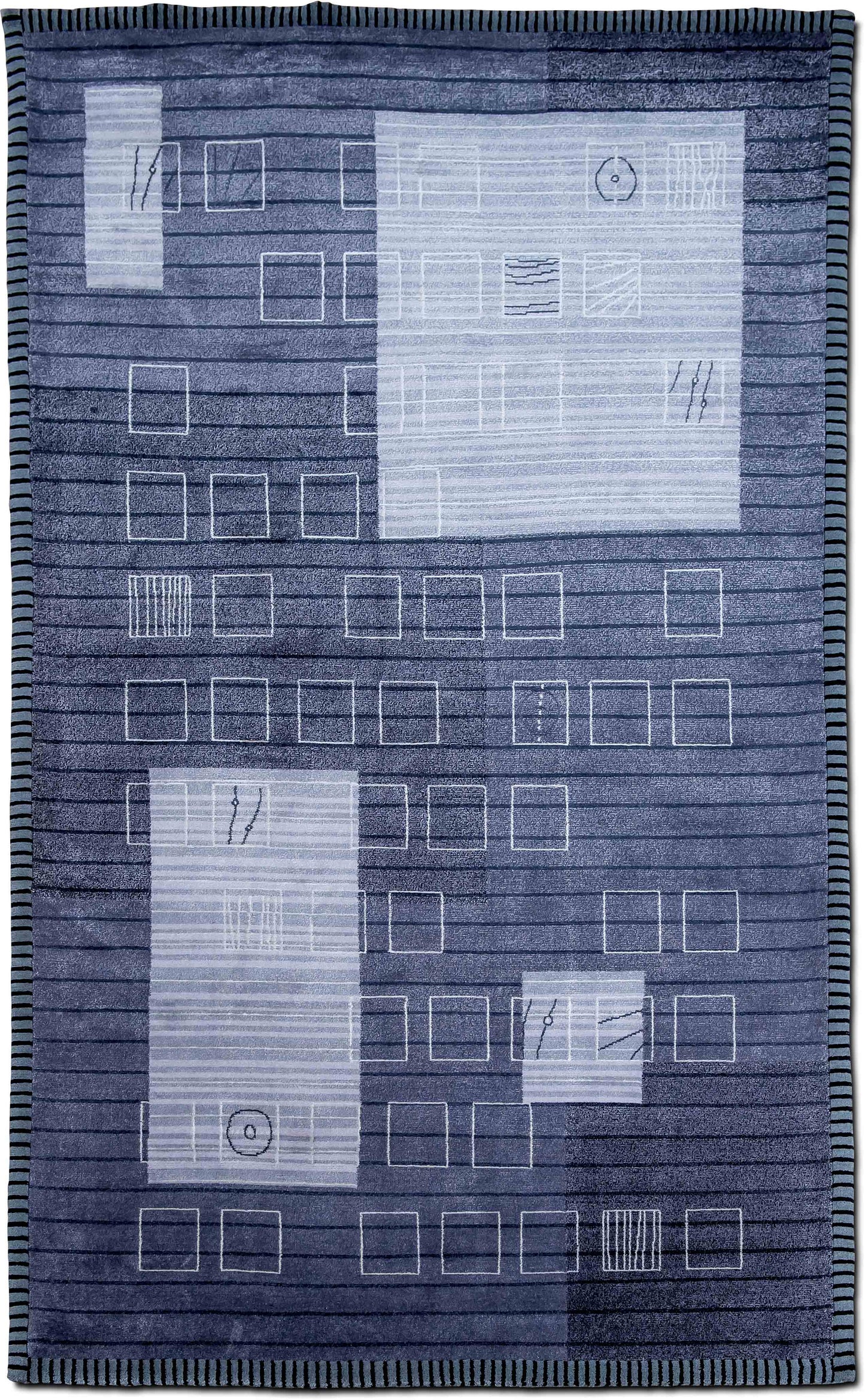 Dash – 8 ft x 5 ft – 100% wool – light and dark grays