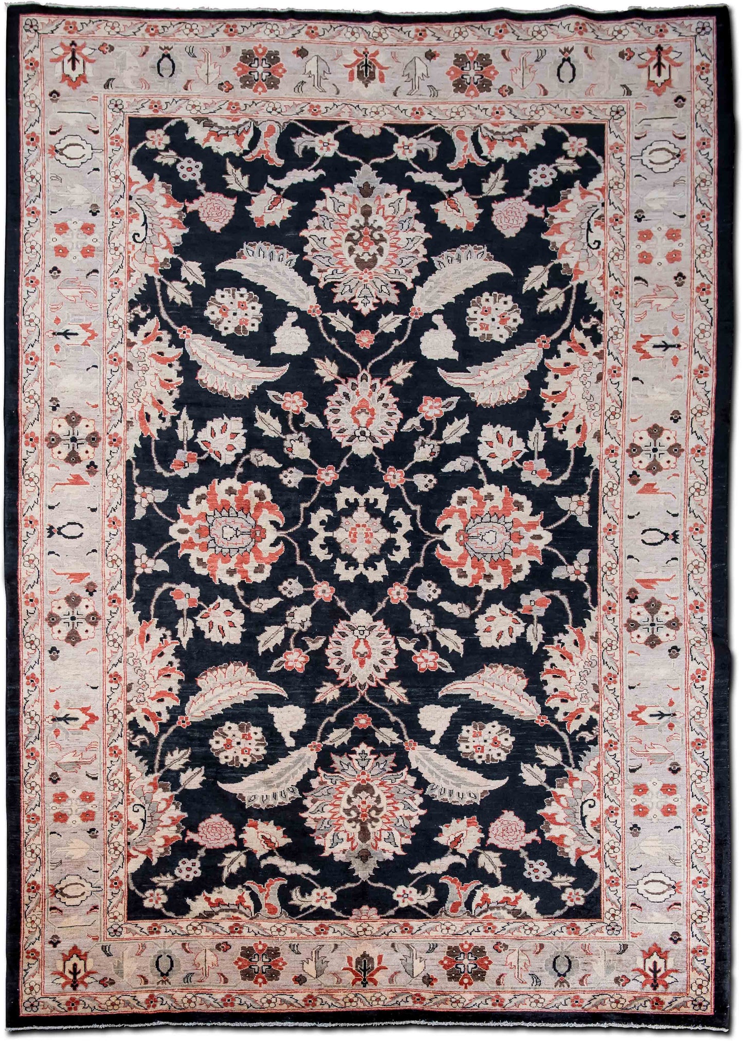 Afghanistan – 10 ft x 7 ft – 100% wool – black beige red