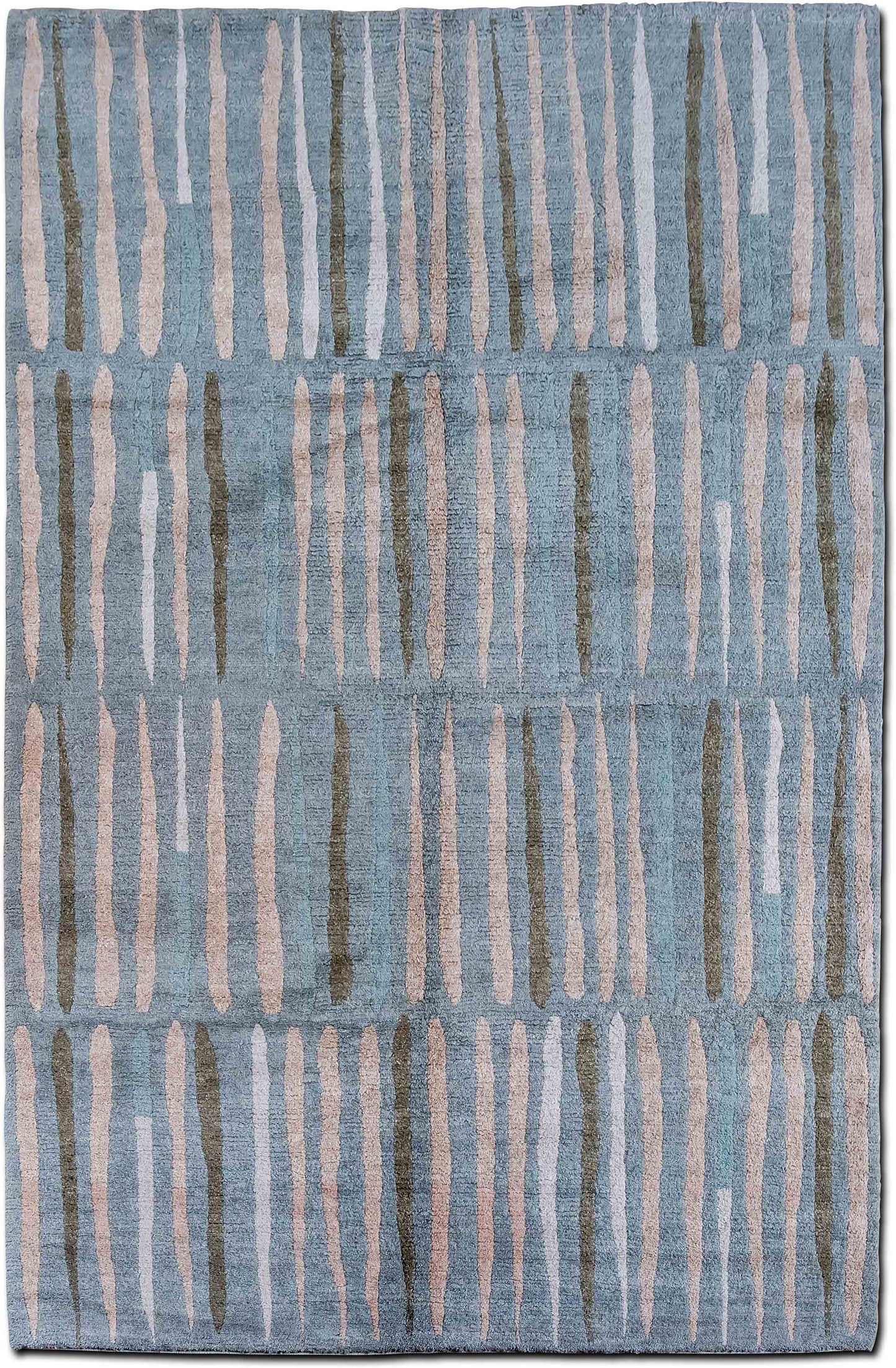 Tufenkian – 8' 4" ft x 5' 6" ft – 100% wool – grey beige green