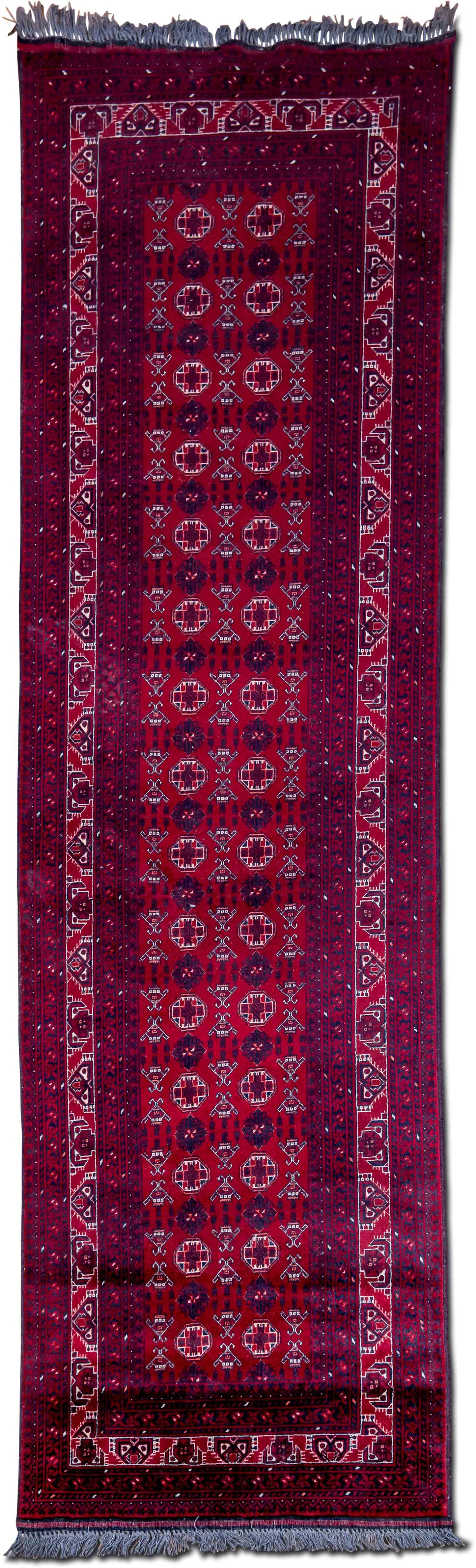 Tufenkian– 9 7" ft x 32 ft – 100% wool – red blue