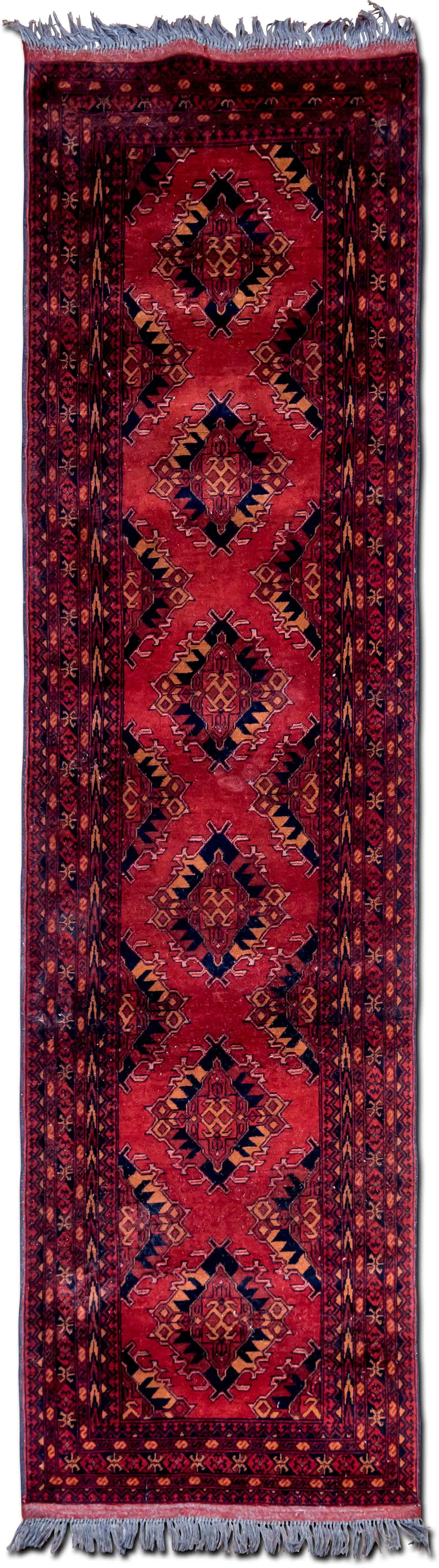 Giant runner 9 9" ft x 32 ft – 100% Wool– red blue