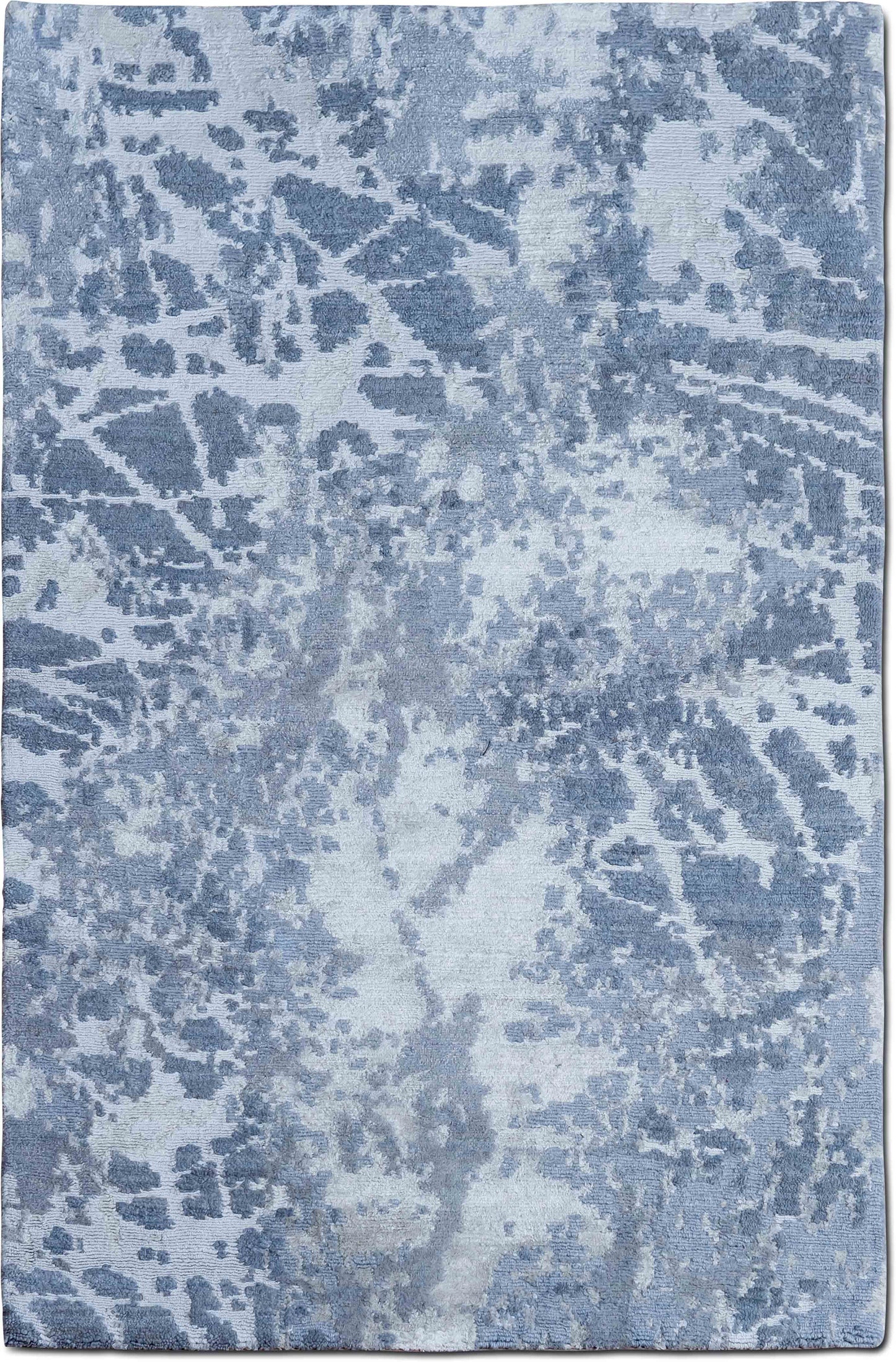 Tufenkian – Silverstone (5 ft x 3 ft) – wool or silk – grey and cream