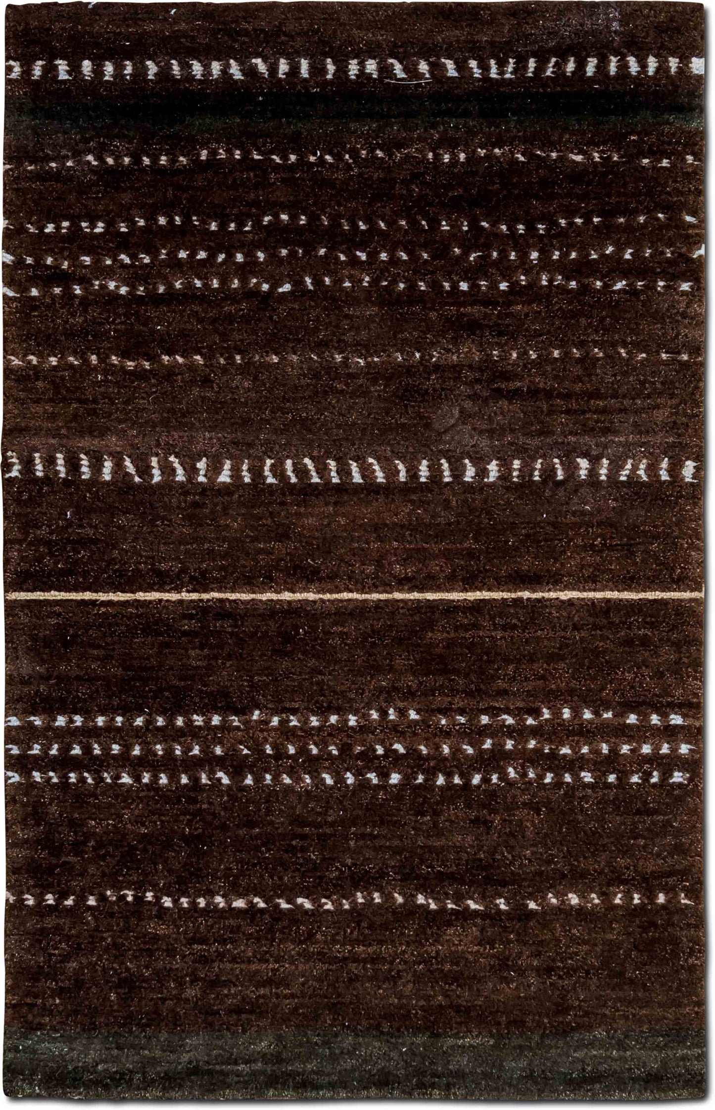 Tufenkian – Briarwood 5 ft x 3 ft – 100% wool – chocolate brown, silver and beige