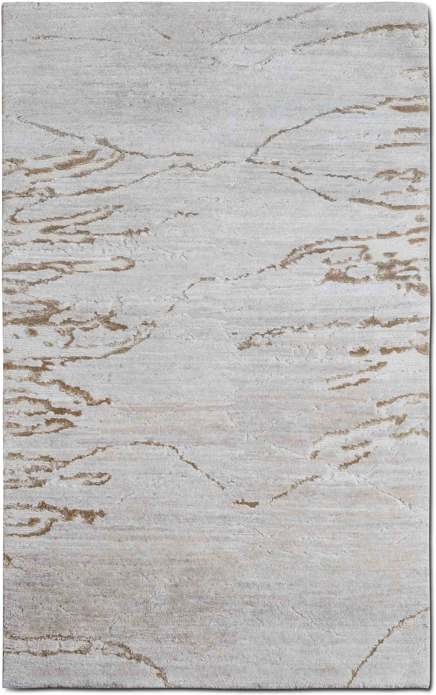 Tufenkian – Glacier 5 ft x 3 ft – 100% Wool – natural white & grey tones