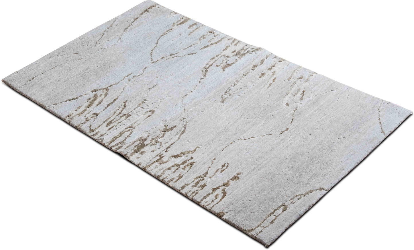 Tufenkian here & there glacier #1 – 5 ft x 3 ft – 100% wool – cream brown