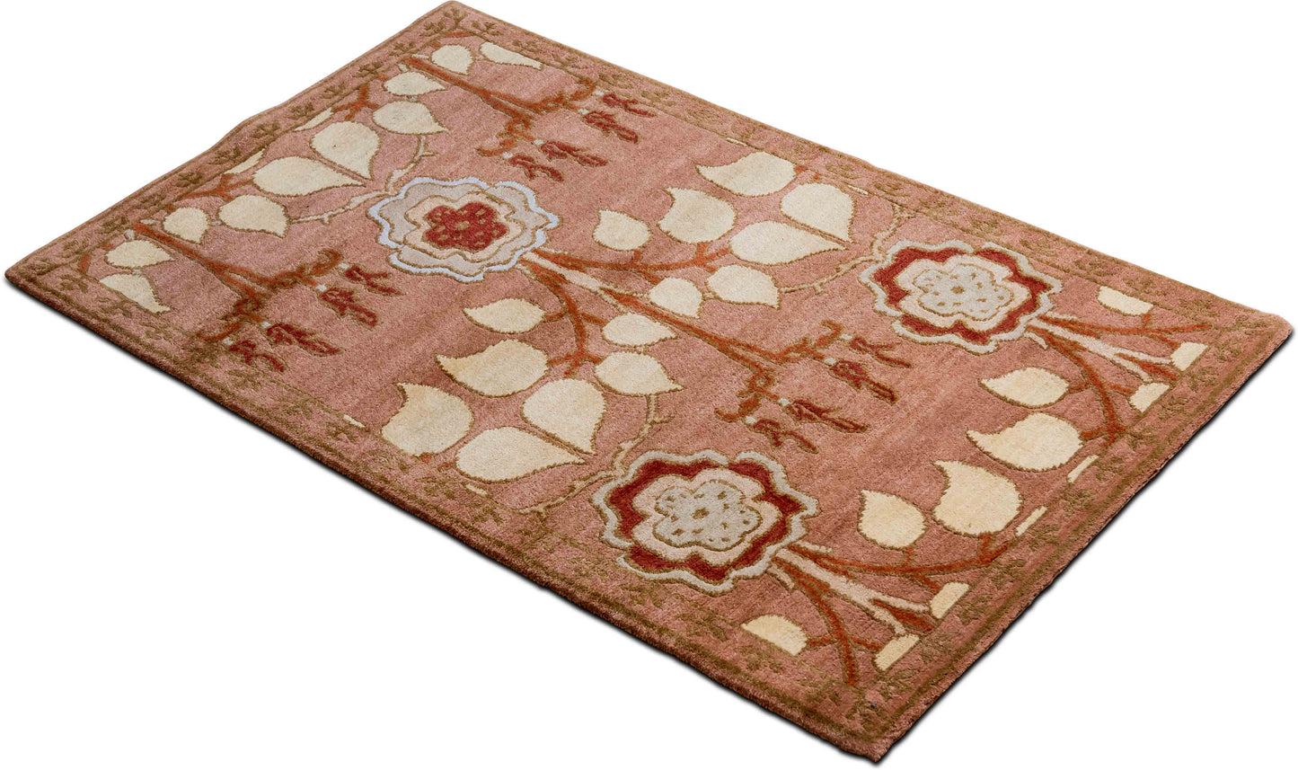 Tufenkian – 5 ft x 3 ft – 100% wool – rust cream