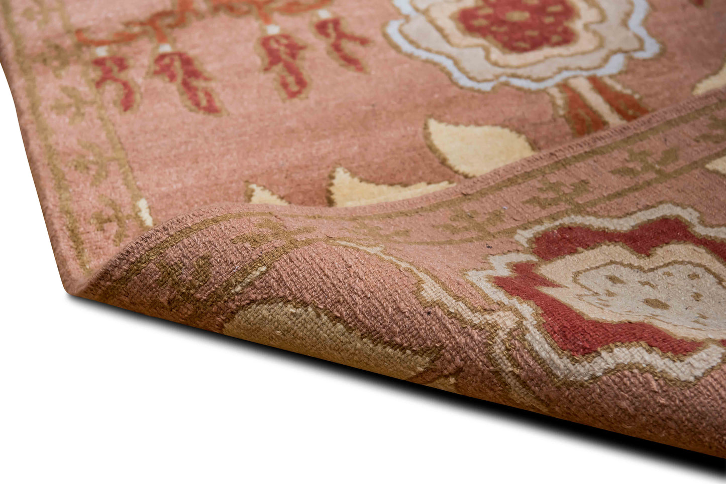 Tufenkian – 5 ft x 3 ft – 100% wool – rust cream