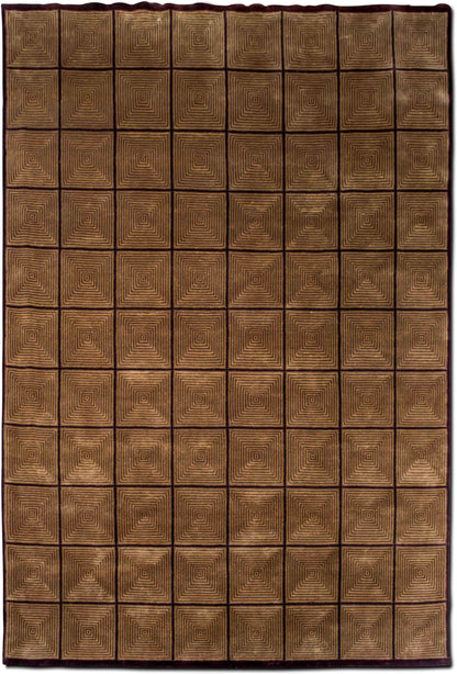 Feizy 11' 4" ft x 8' 6"  – 100% Wool – Plum and Gold