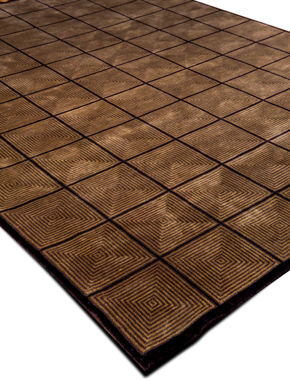 Feizy 11' 4" ft x 8' 6"  – 100% Wool – Plum and Gold