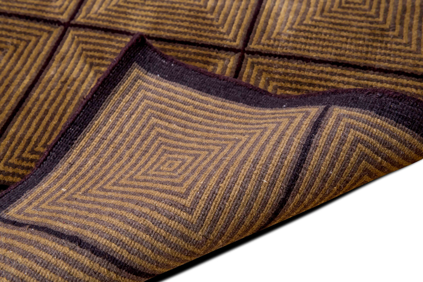 Feizy 11' 4" ft x 8' 6"  – 100% Wool – Plum and Gold