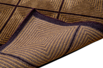 Feizy 11' 4" ft x 8' 6"  – 100% Wool – Plum and Gold