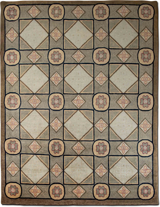 Weavers Art – Court of Versaille 10 ft x 8 ft – 100% wool – beige, green, light orange