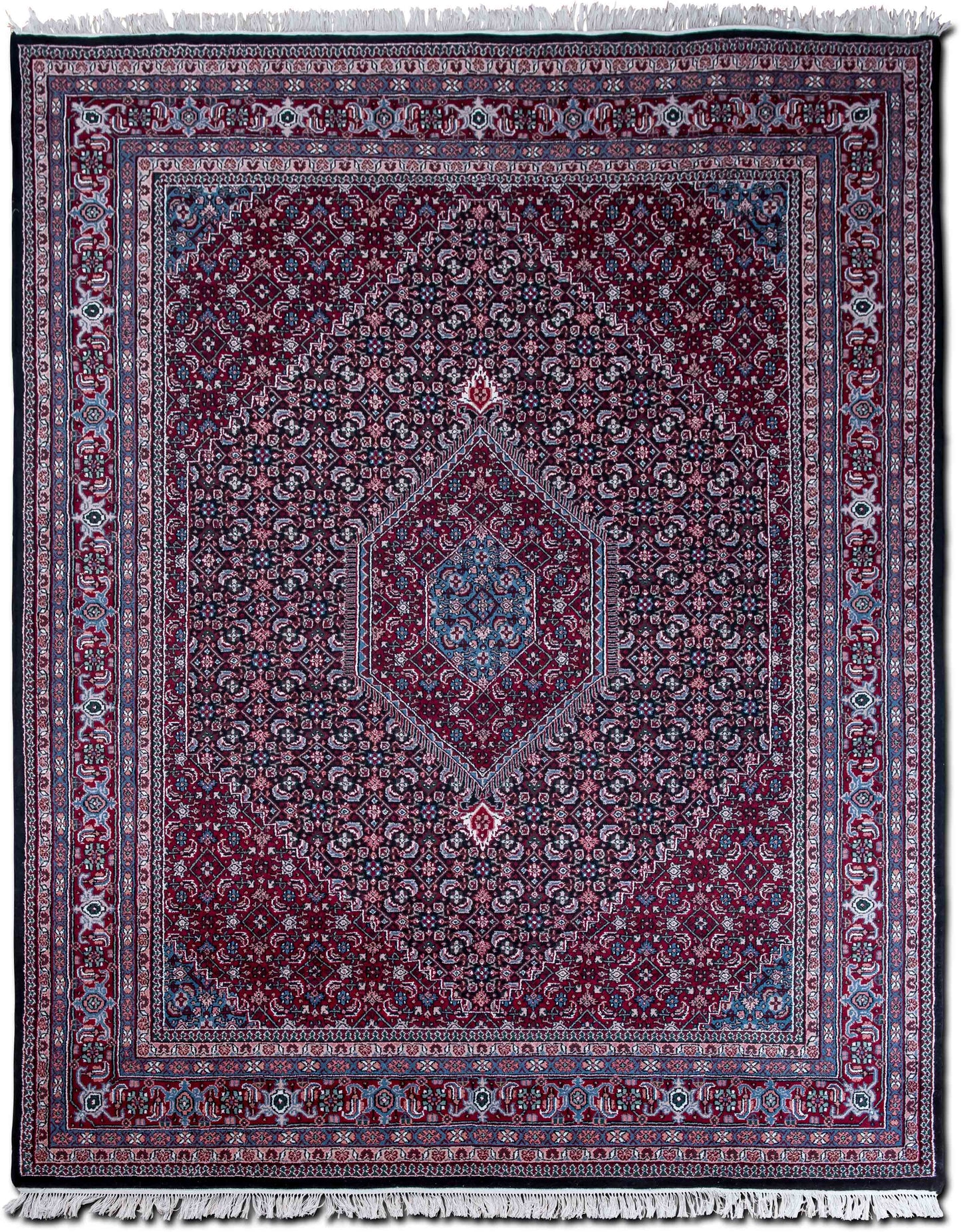 Aladdin – Indo Bidjar (Citak) 10 ft x 8' 1" ft – 100% wool – black and burgandy, cream