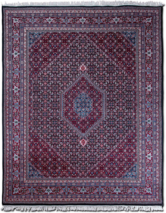 Aladdin – Indo Bidjar (Citak) 10 ft x 8' 1" ft – 100% wool – black and burgandy, cream