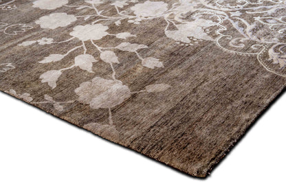 Tufenkian – Floral simple (11 ft x 9 ft) – 100% wool – taupe, ivory