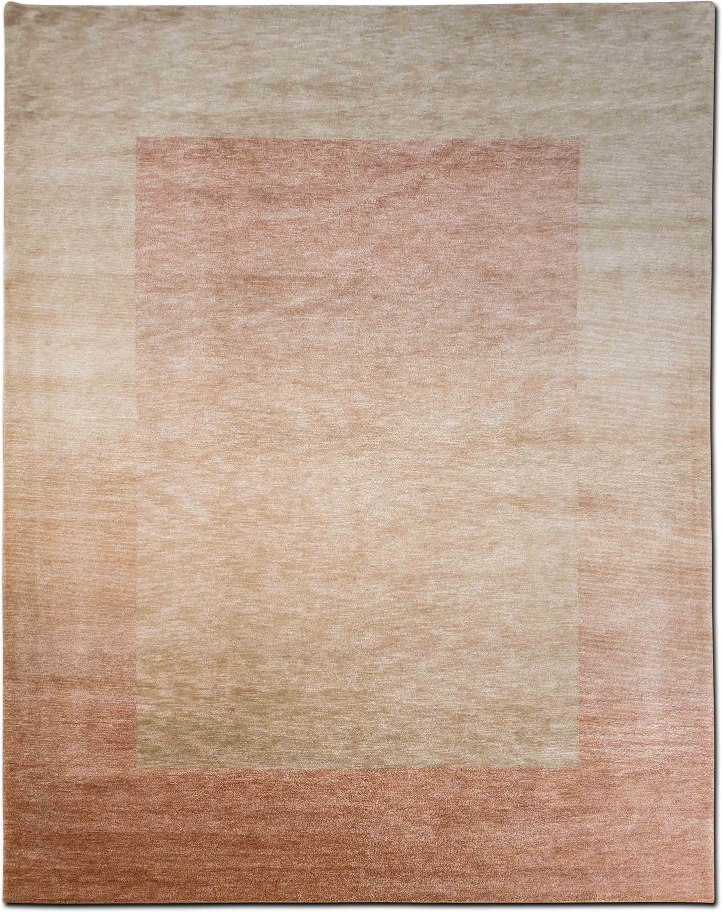 Weaver's Art – Sunset Autumn 10 ft x 8 ft – wool and silk – sandy beige, faded apricot