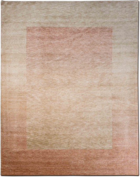 Weaver's Art – Sunset Autumn 10 ft x 8 ft – wool and silk – sandy beige, faded apricot
