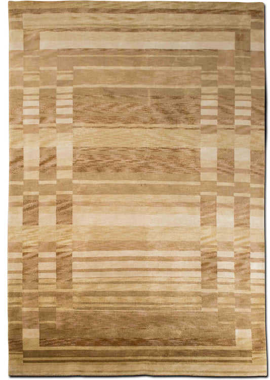 Feizy – Berlin 5 6" ft x 3 6" f) – 100% wool – gold and chocolate