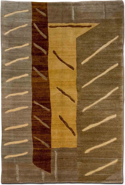 Tufenkian – Sage Custom 8' 7" ft x 5' 7" ft – 100% wool – sage green, taupe, brown, gold and beige