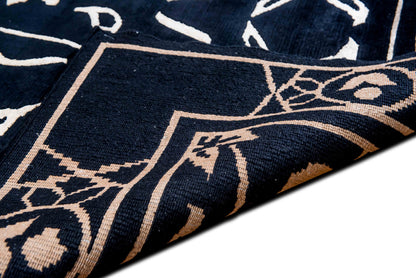 Tufenkian – Floral modern 9'5" x 6'5" ft – 100% wool – ebony and cream