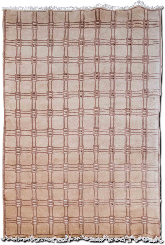 Tibetan –  8 ft x 5 ft – 100% Wool – beige