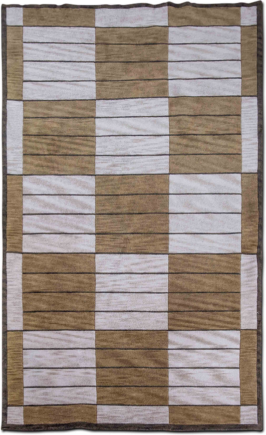 Pyramid –  8 ft x 5 ft – 100% wool – beige dark gold