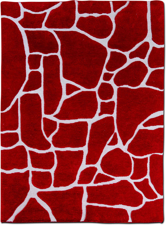 Weavers Art – Flagstone 6 ft x 4 ft – 100% wool – red and ivory