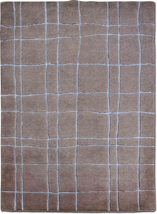 Weavers Art – Fields 6 ft x 4 ft – 100% wool – wenge and light grey