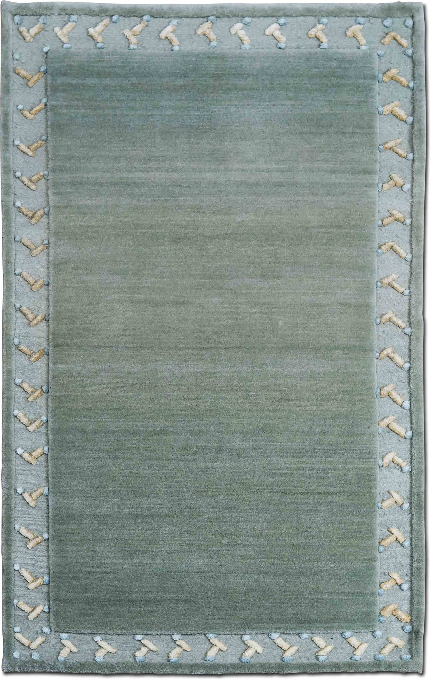 serenity –  5 ft x 3 ft – 100% wool  – green light