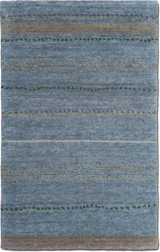 Tufenkian – Basalt 5 ft x 3 ft – 100% wool – stone grey, accents of olive green, light rose