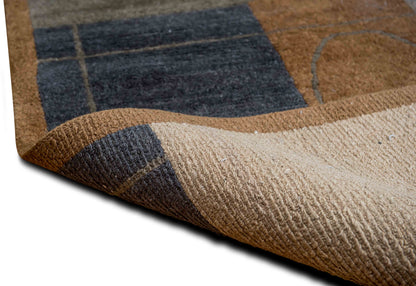 Tufenkian tumbledown butterscotch –  5 ft x 3 ft – 100% wool – brown beige grey blue green