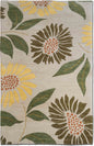 summer gardens 5 ft x 3 ft –100%  Wool – beige green yellow brown