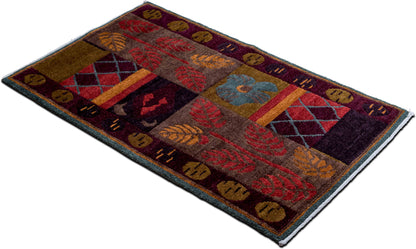 Tufenkian HOTHOUSE MIDNIGHT –  5 ft x 3 ft – 100% wool – rust green mauve blue