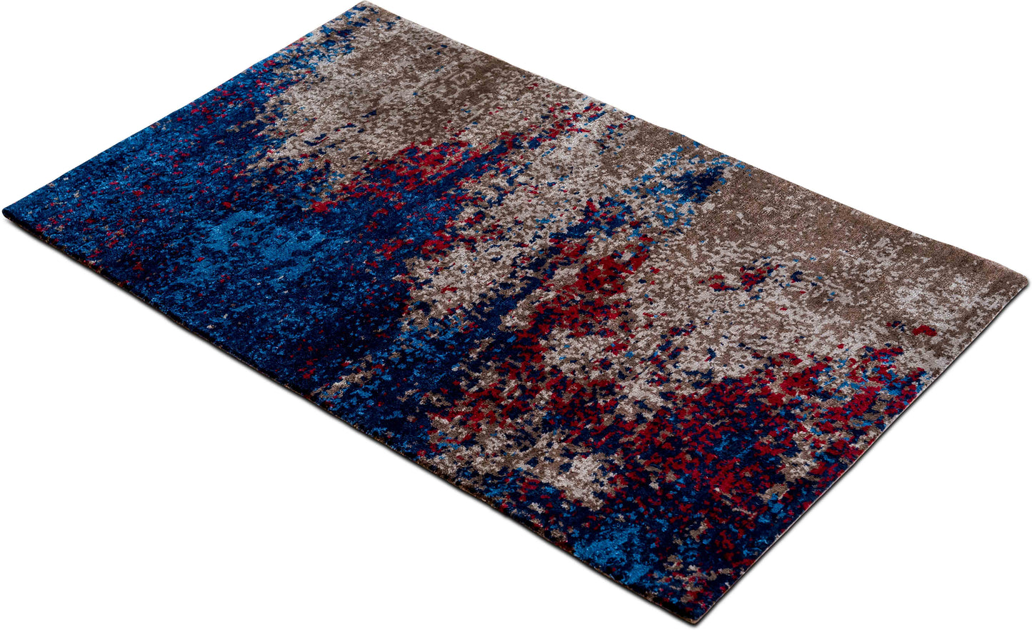 Tufenkian sierra blue –  5 ft x 3 ft – 100% wool  – blue brown red