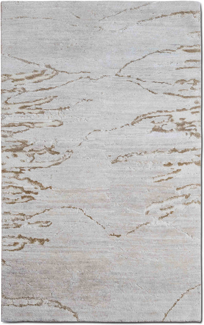 Tufenkian  here & there glacier #1 –  5 ft x 3 ft – 100% wool – cream brown