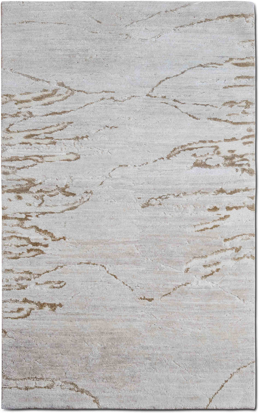 Tufenkian  here & there glacier #1 –  5 ft x 3 ft – 100% wool – cream brown