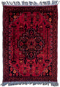 Traditional area rug–  5 ft x 3 ft – 100% Wool – red dark
